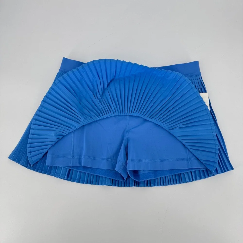 Lululemon‎ Varsity HR Pleated Tennis Skirt 14 Pool Blue NWT